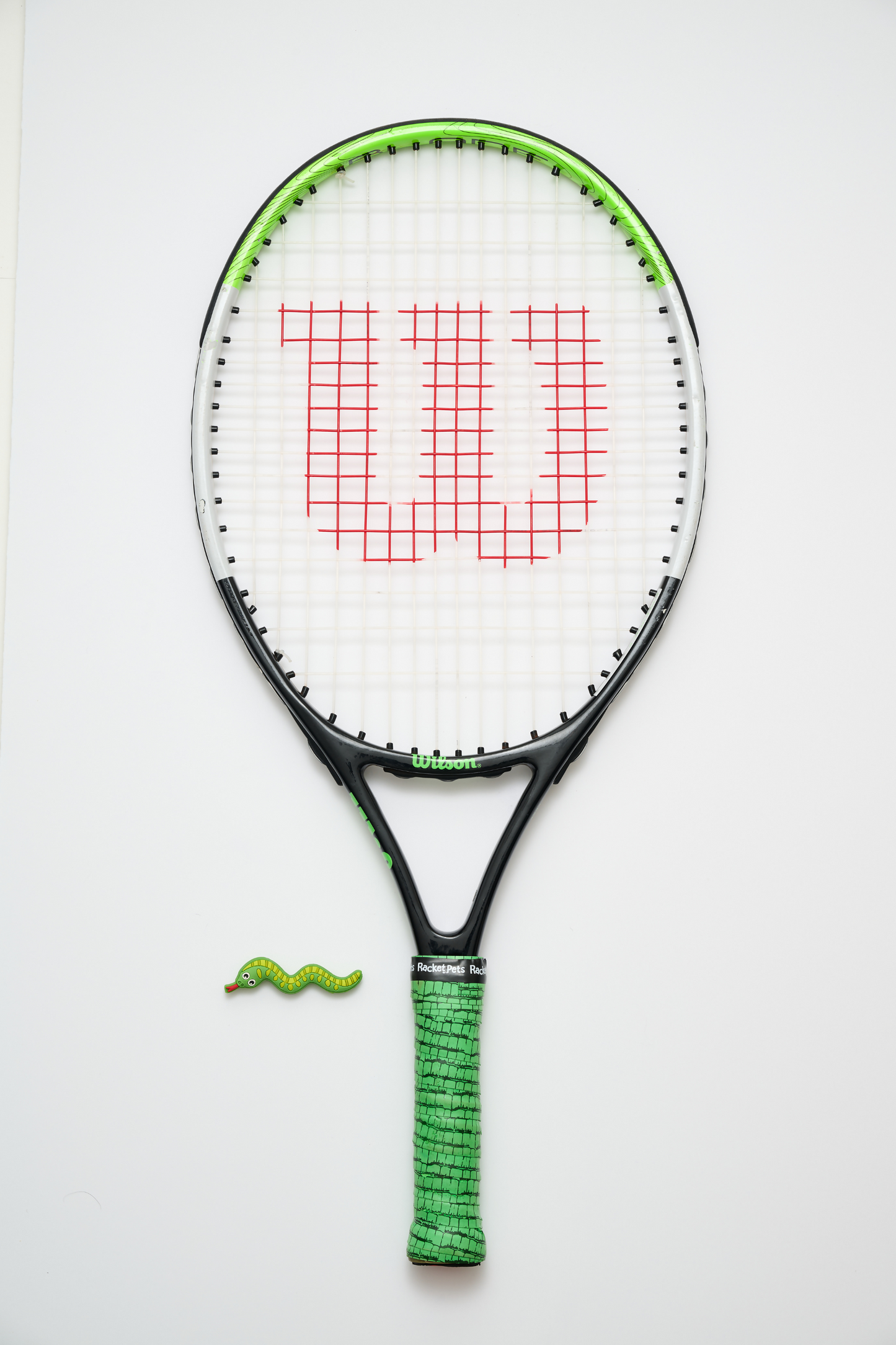 Snake Green Tennis Overgrip Tape and Matching Shock Absorbing Dampener for Tennis Racket