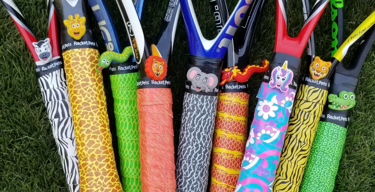 Racket Pets - Unique Animal Design Tennis Racket Overgrip Tape and Dampeners