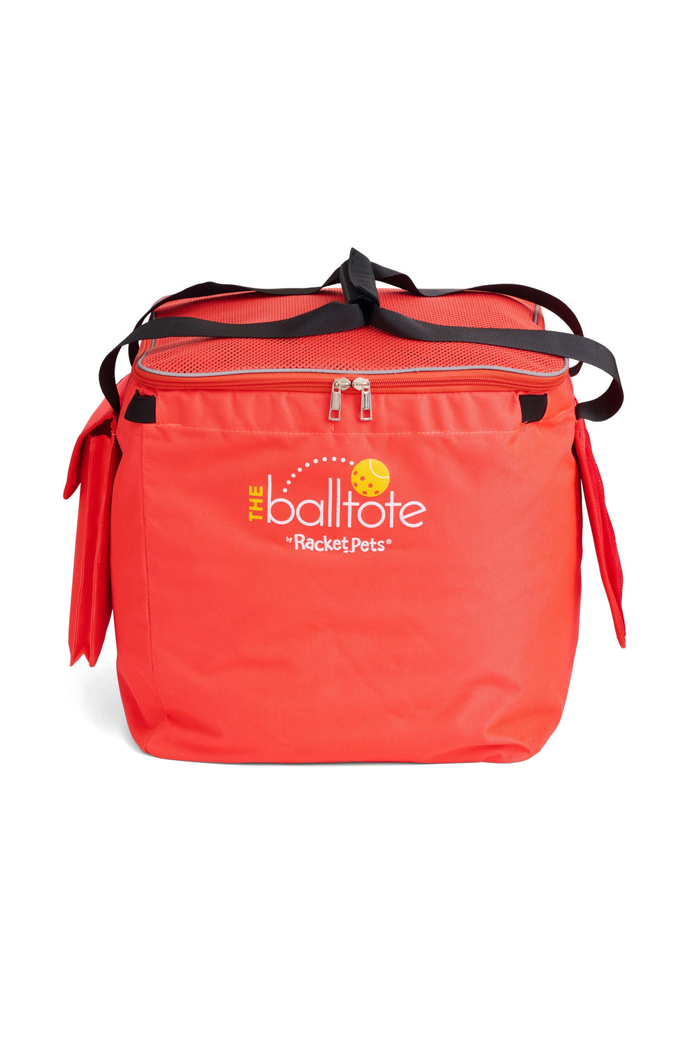 Orange Ball Tote front view showing redesigned side pocket