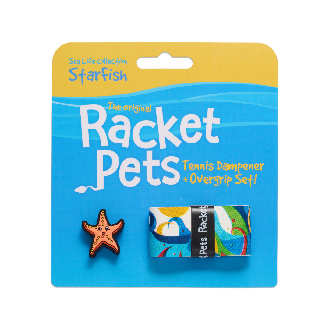 Starfish Tennis Overgrip Tape and Matching Shock Absorbing Dampener for Tennis Racket