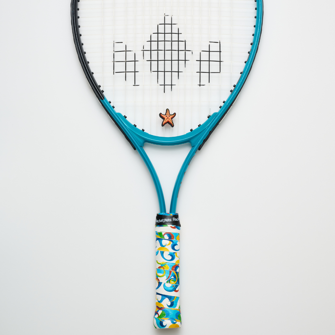 Starfish Tennis Overgrip Tape and Matching Shock Absorbing Dampener for Tennis Racket