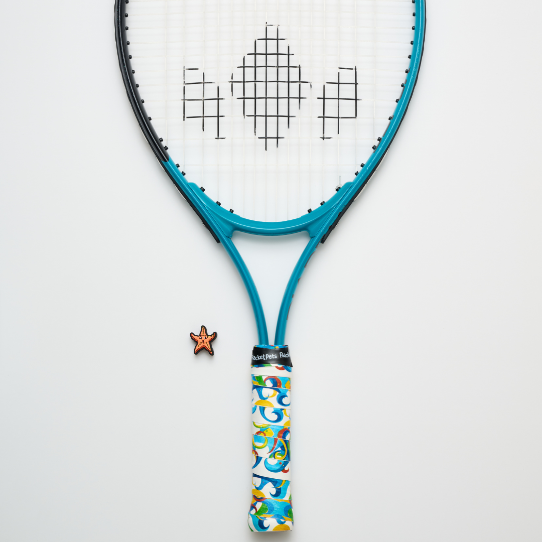 Starfish Tennis Overgrip Tape and Matching Shock Absorbing Dampener for Tennis Racket