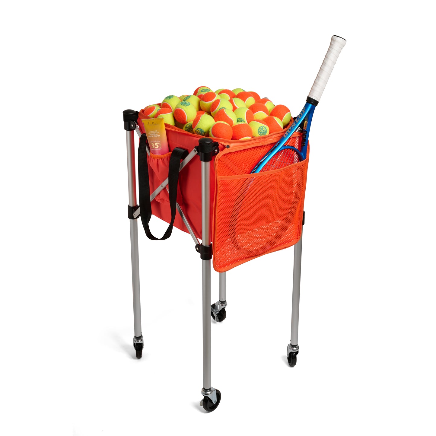 Ball Tote - Orange Replacement Bag for Tennis and Pickleball Pro Teaching Cart