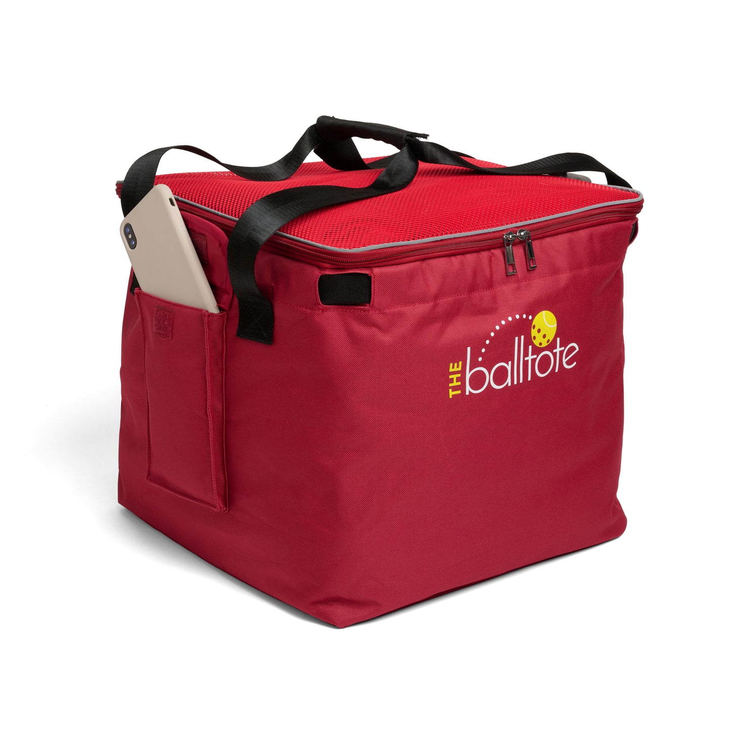 Ball Tote - Red Replacement Bag for Tennis and Pickleball Pro Teaching Cart