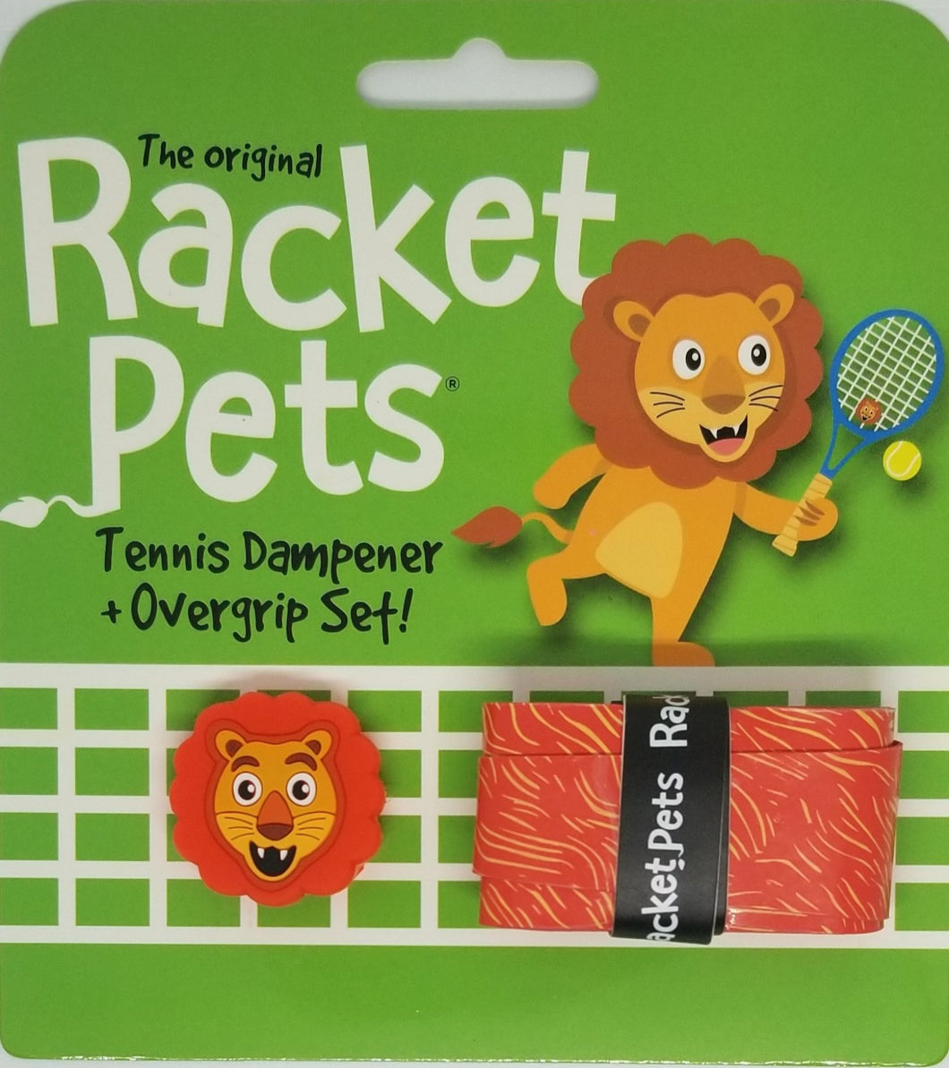 Orange Lion - tennis racket dampener shock absorber  overgrip animals