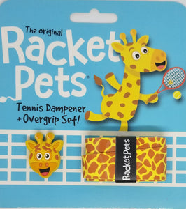 Yellow Giraffe - tennis racket dampener shock absorber overgrip animals