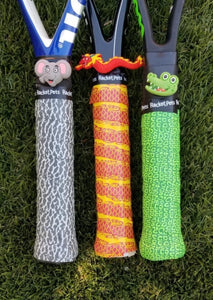 tennis gift idea - animal theme tennis grip tape and dampener in various colors
