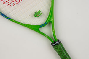 Alligator Green Tennis Overgrip Tape and Matching Shock Absorbing Dampener for Tennis Racket