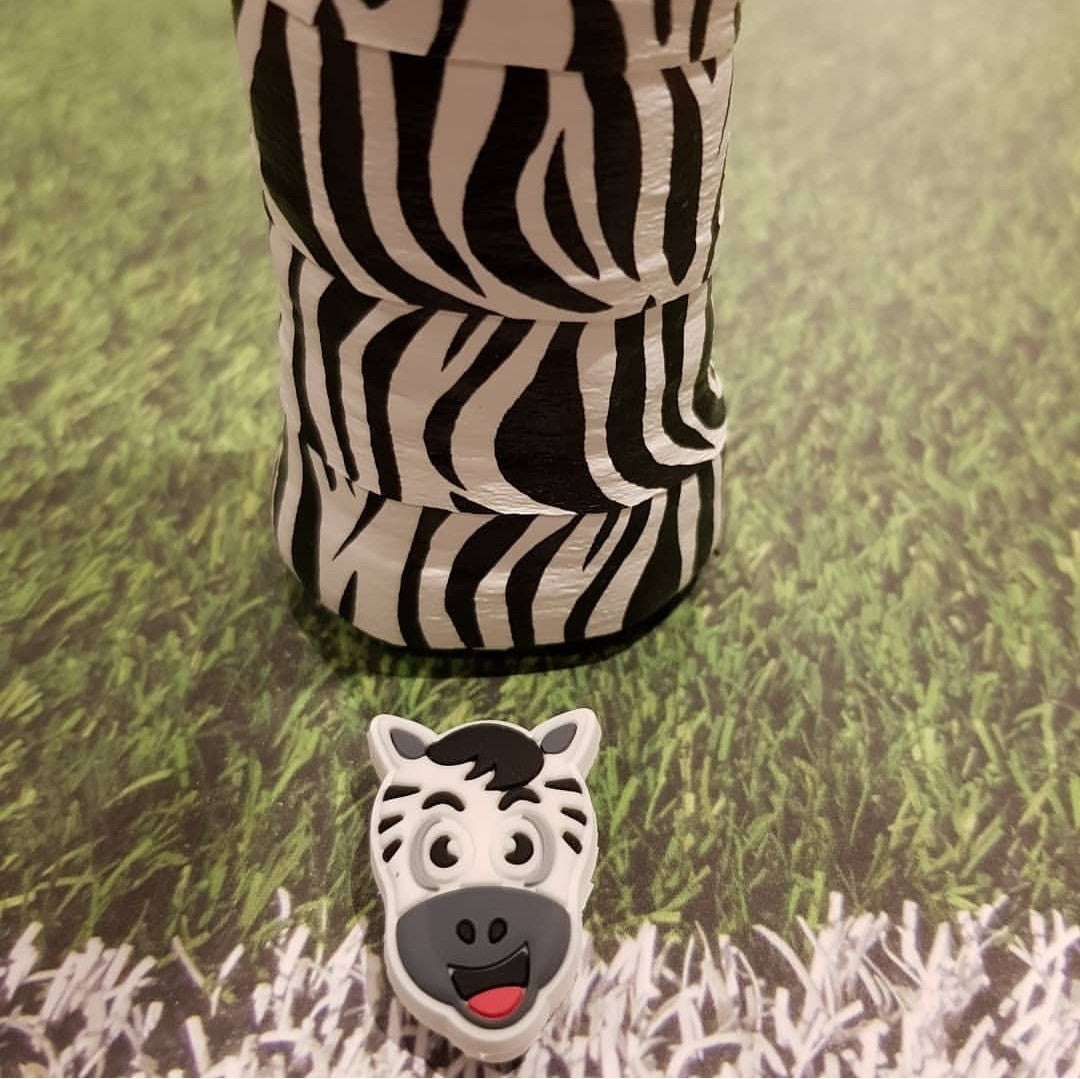 Overgrip - Zebra (pack of 2) - tennis racket dampener over grip tape animals