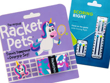 VALUE PACK - A Purple Unicorn Racket Pet and Scoring Right Tennis Score Keeper