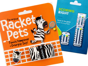 VALUE PACK - A Black Zebra Racket Pet and Scoring Right Tennis Score Keeper